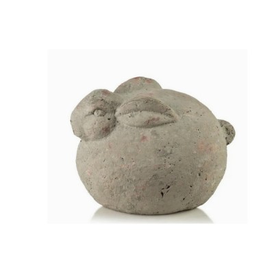 Zajączek z terakoty skulony mk26378-s