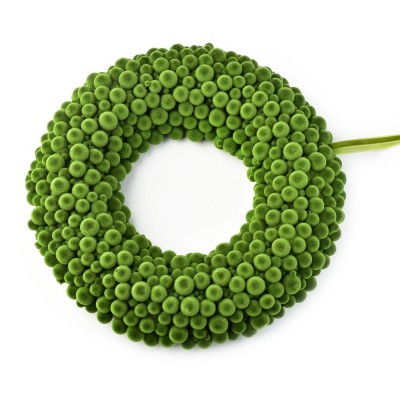 Wianek z zielonych kulek 30cm