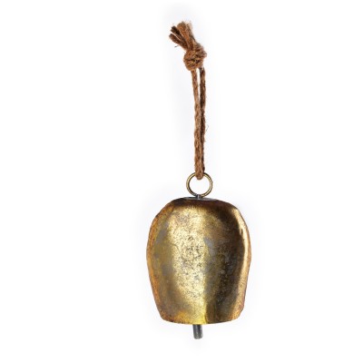 Dzwonek metalowy złoty 11x5x16cm