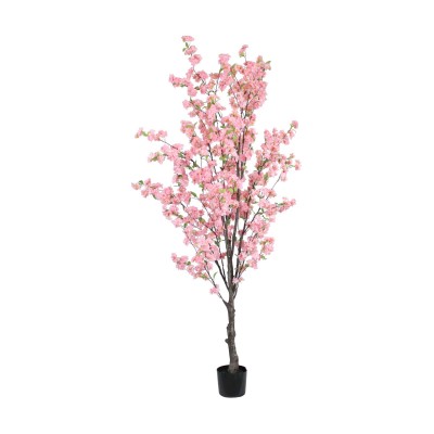 Drzewo sztuczny kwiat brzoskwini różowy 100/80/200